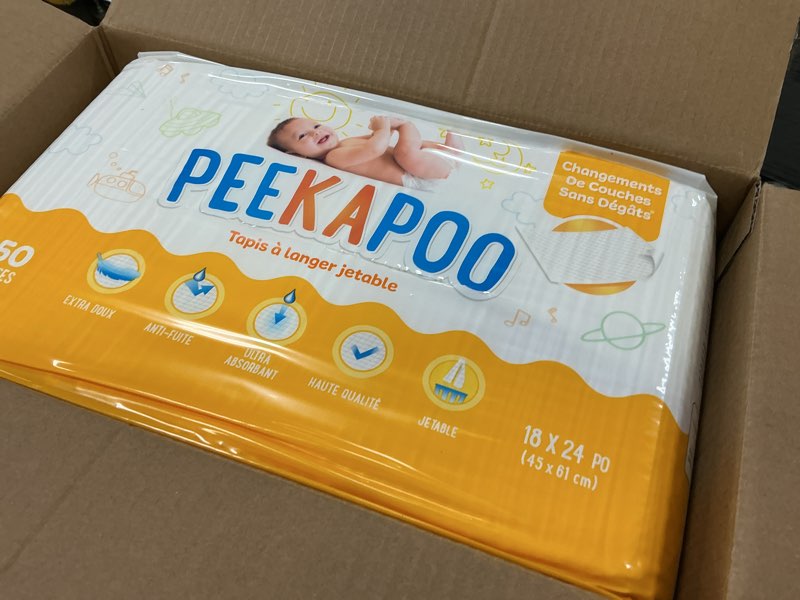 Condition photo showing New/Like New for peekapoo - the original disposable baby changing pad liners – 100 pack | super soft, waterproof, ultra absorbent | portable, travel-friendly, mess-free diaper changes anywhere