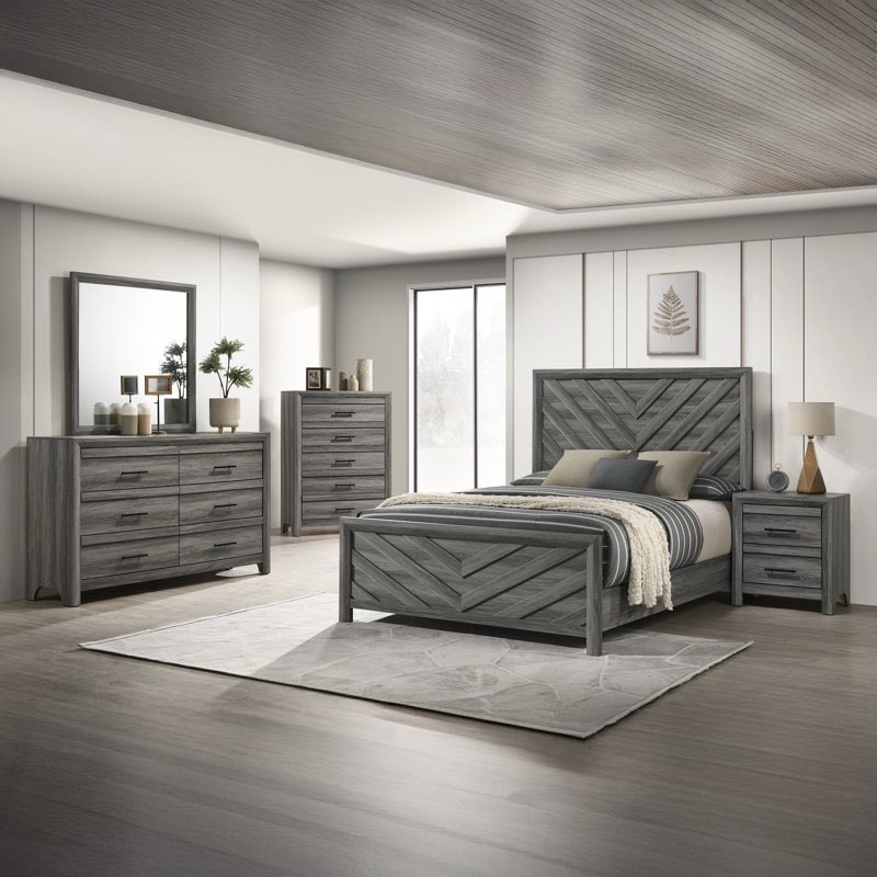 Incomplete only mirror ) Zarrah 5 Piece Bedroom Set