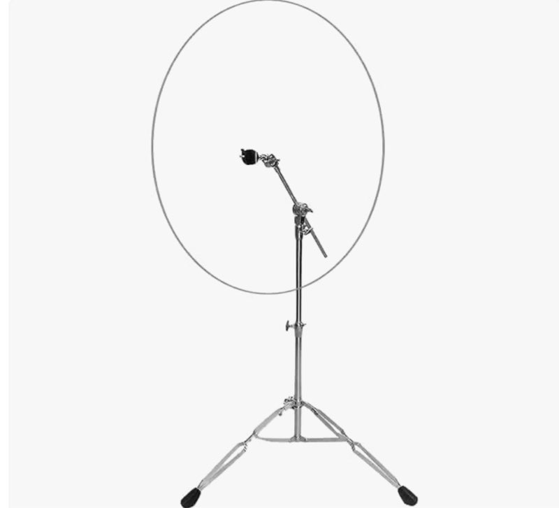 drum shield, 22 inch - 2 pack crystal clear acrylic drum kit baffle, drum cage, muffles live recording standard mounting on cymbal stand, performance sound shield (22 inch - 2 pack)