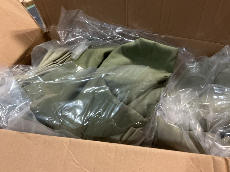 Condition photo showing Good Condition for monbix king size comforter set - 7 pieces bed in a bag king, olive green bedding sets with comforter, all seasons comforter bed set with sheets, pillowcases & shams olive green king(102"x90")