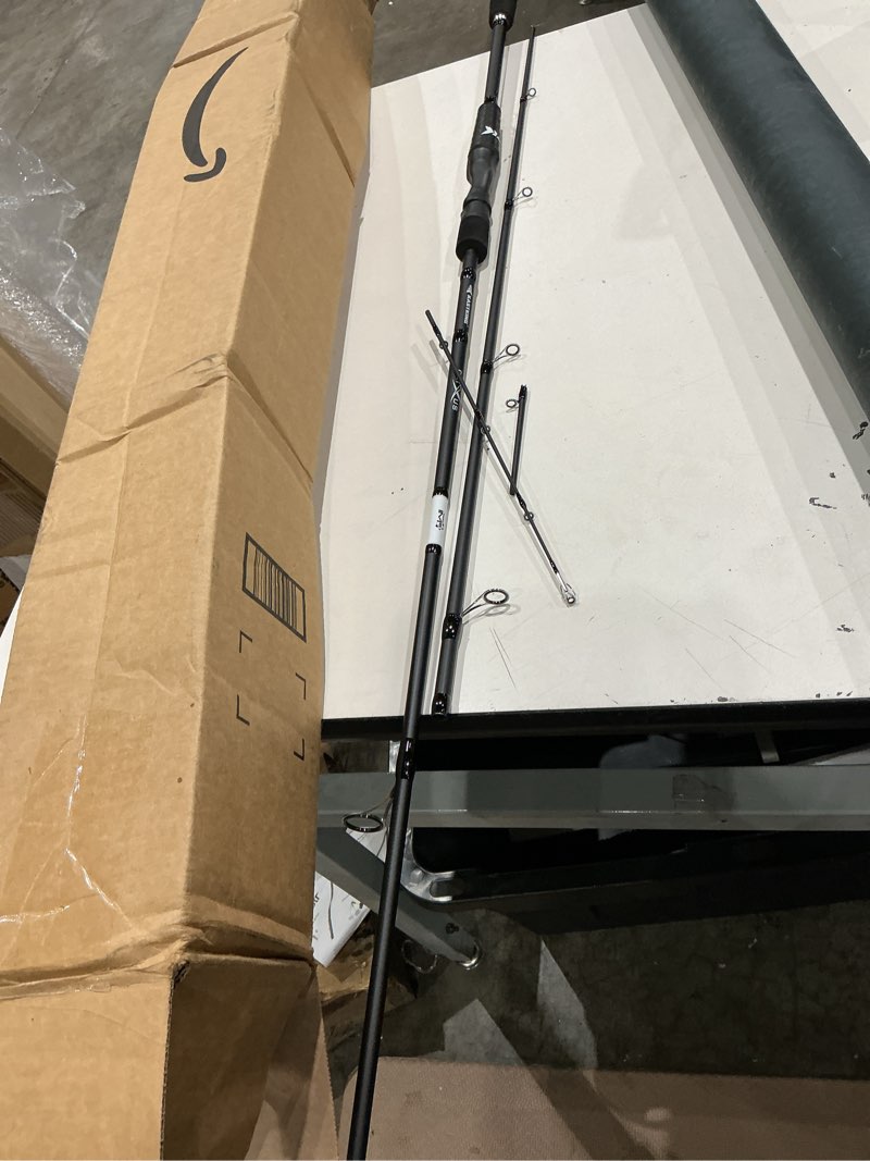 Condition photo showing As Is for kastking crixus fishing rods,im6 graphite spinning rod & casting rod w/zirconium oxide ring stainless steel guides, superpolymer handle
