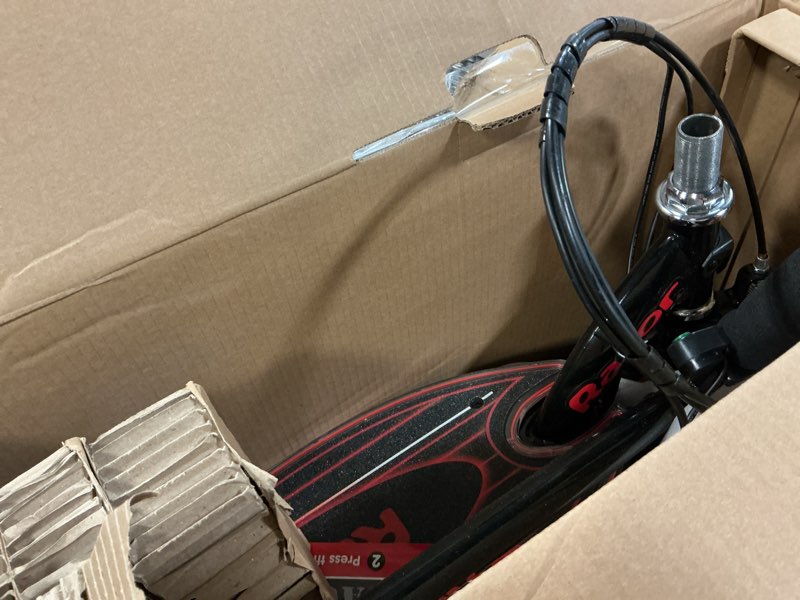 Condition photo showing Good Condition for Razor Power Core E90 Electric Scooter with hub Motor, Push-Button Throttle, for Kids 8+ Black/Red (Glow) Scooter
