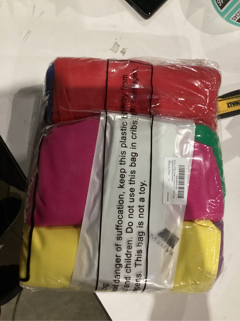 Condition photo showing New/Like New for Maitys 12 Pcs Large 17 Inches Chairback Pocket Chart Student Chair Pockets Chair Back Classroom Organizer with Name Tag for Keeping Kids Student Book School Table Organized(Mixed Colors)