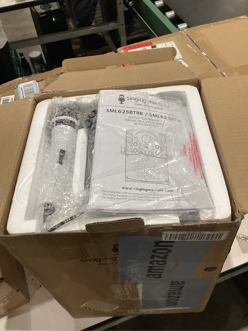 Condition photo showing New/Like New for Singing Machine SML625BTBKD Karaoke Machine, Portable Bluetooth CD+G Karaoke System, Black