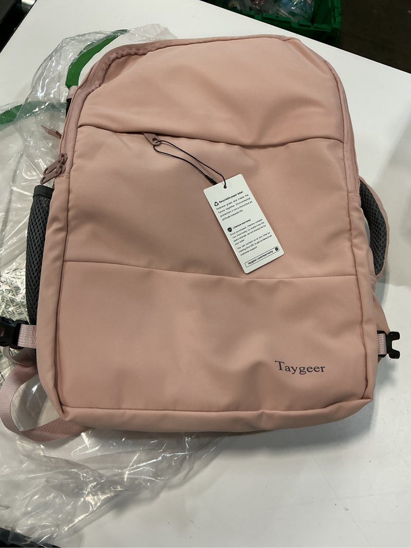 Condition photo showing New/Like New for Taygeer Travel Backpack for Women, Carry On Backpack with USB Charging Port & Shoe Pouch, TSA 15.6inch Laptop Mochila Flight Approved, Nurse Bag Casual Daypack for Weekender Business Hiking, Pink Large Amourpink