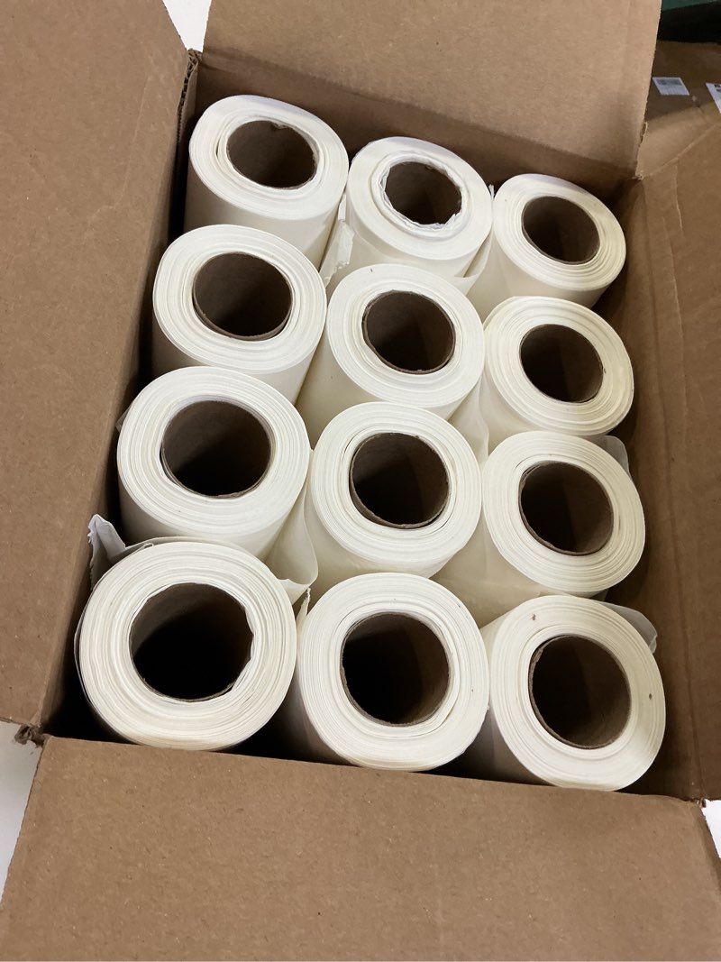 Condition photo showing New/Like New for caring headrest exam table paper, smooth, 8.5" x 225", 12 rolls/case, disposable medical table paper for chiropractors, massage therapists & physical therapy offices, hygienic surface protection