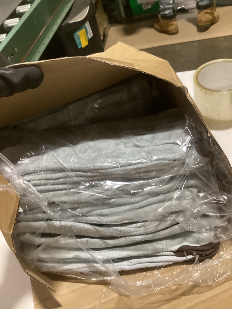 Condition photo showing Good Condition for 19Pairs Leather Work Gloves Heavy Duty Durable Cowhide Leather Driver Gloves for Construction Industrial and Personal Use Wood Cutting Garden Working, Large Size