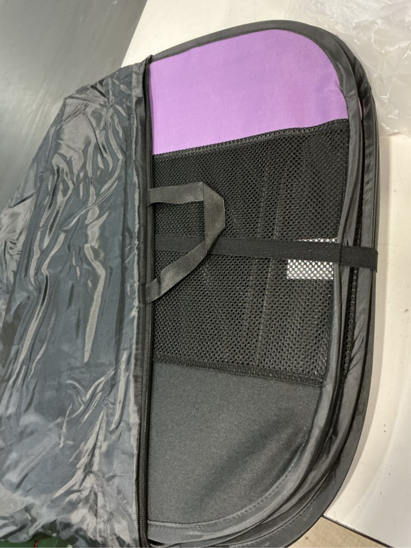 Condition photo showing As Is for Love's cabin Pet Puppy Dog Playpen, Small Dog Tent Crates Cage Indoor/Outdoor, Portable Playpen for Dog and Cat, Foldable Pop Up Dog Kennel Playpen with Carring Case, Removable Zipper Top, Purple Purple Small