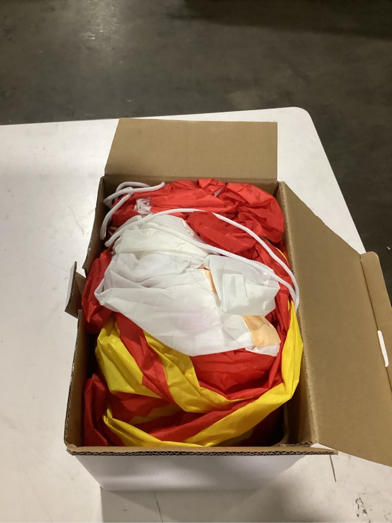 Condition photo showing As Is for 8FT Christmas Inflatable Yard Decoration, Giant Blow Up Lighthouse with Santa and Redbird with Built-in LED Lights for Front Door Lawn Garden Holiday Display Indoor Outdoor Decor