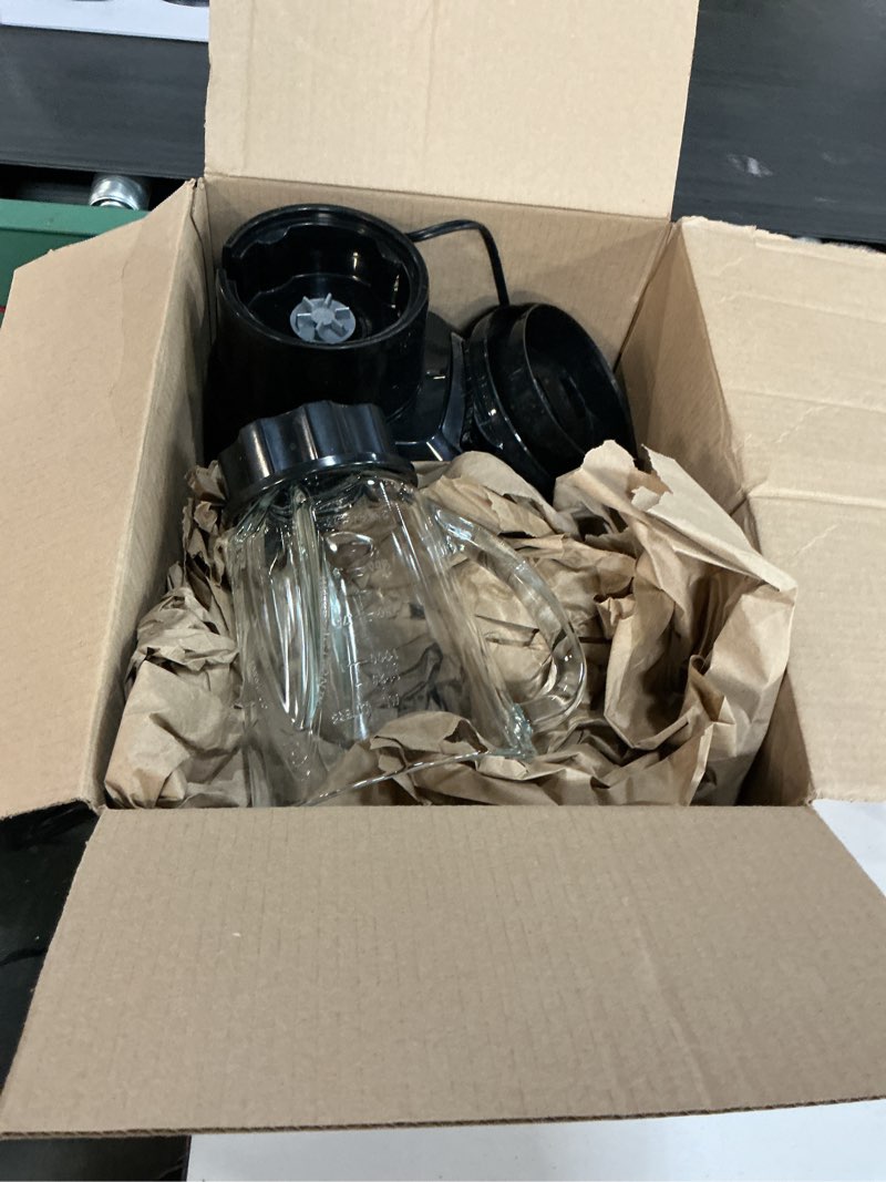 Condition photo showing As Is for Hamilton Beach Wave Crusher Blender for Smoothies With 40 Oz Glass Jar and 14 Functions, Ice Sabre Blades & 700 Watts for Consistently Smooth Results, Black & Stainless Steel (54220) Black Blender