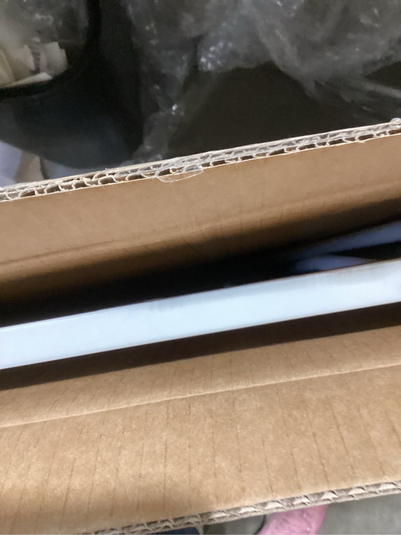 Condition photo showing As Is for BABELIO Baby Gate for Doorways and Stairs, 31-36" Pet Gate with Wide Walk Thru Door and Lock Indicator, No Drill Pressure Mounted Safety Gate with Double Lock and Self-Closing, White White 31-36"W, 30"H