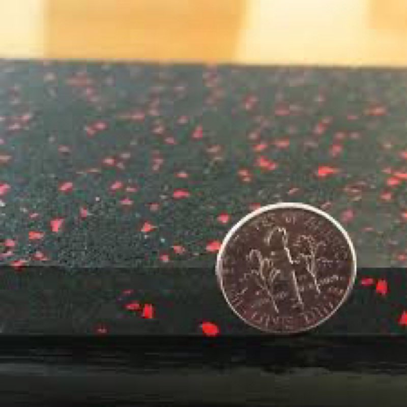 On Deck Sports Durable Red Rubber Flooring Rolls for Home Gyms, Exercise Mats, Weightlifting, and Pe