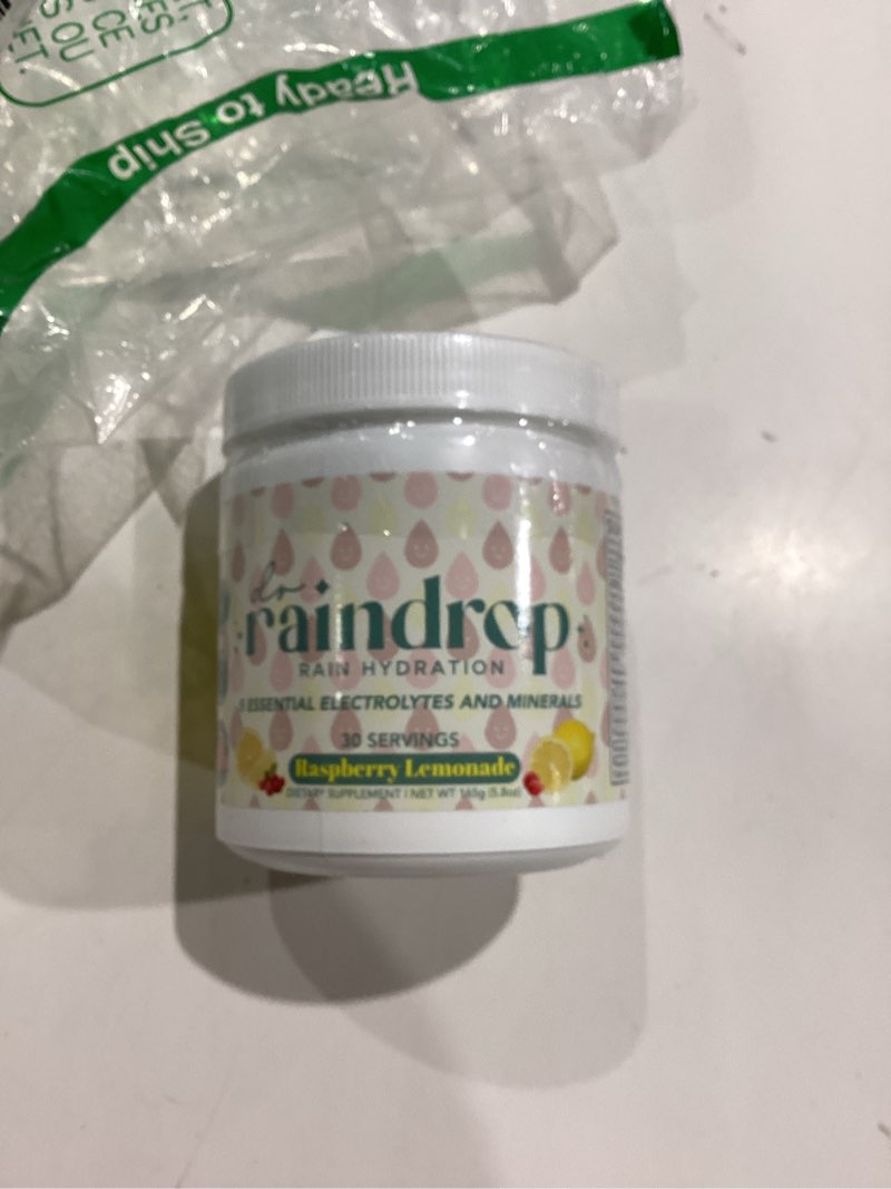 Condition photo showing Good Condition for electrolytes powder, raspberry lemonade flavor- no added sugar hydration drink mix- gluten free with potassium citrate- sports hydration raspberry lemonade 5.8 ounce (pack of 1)