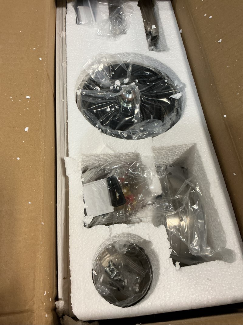 Condition photo showing New/Like New for zmishibo 52 inch ceiling fan with remote no light, brushed nickel & white outdoor ceiling fans with quiet reversible dc motor, 6 speeds, 3 blade modern ceiling fan for patio living room bedroom indoor 52 inch brushed nickel 1