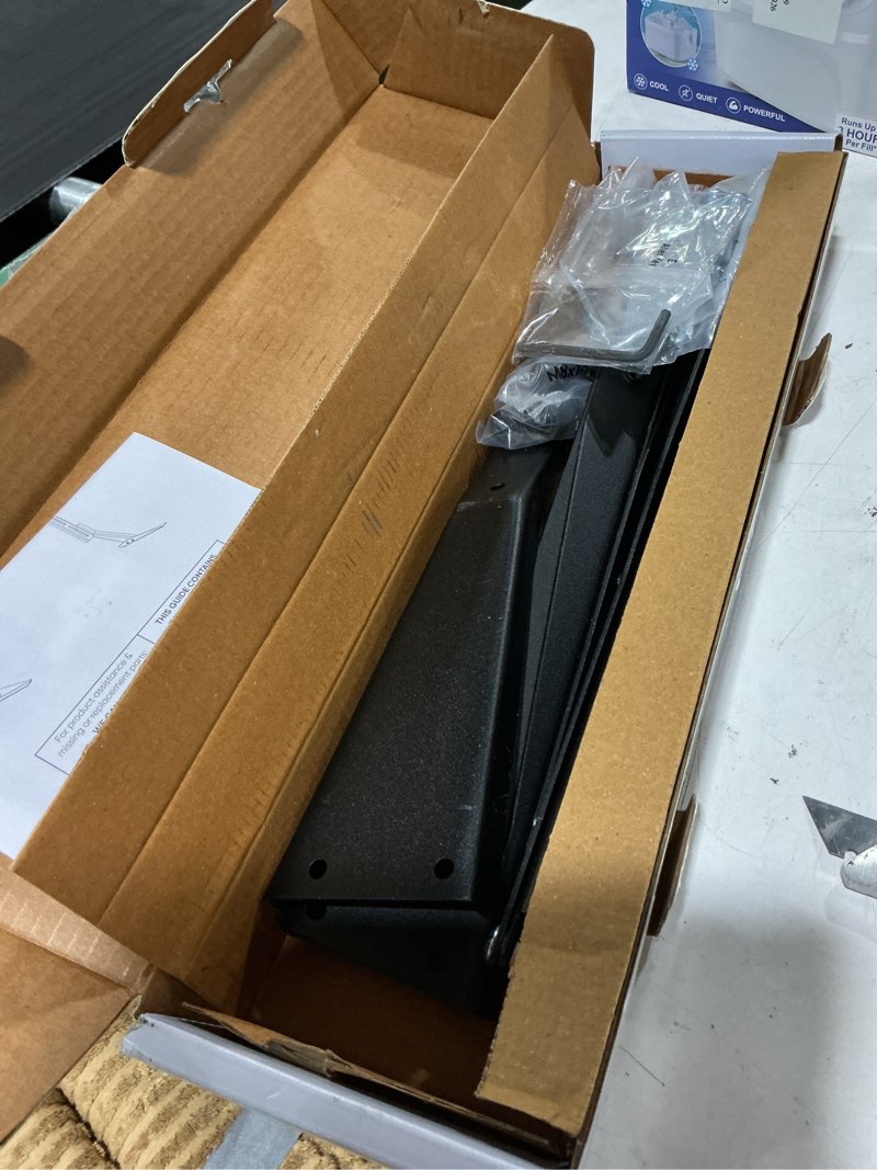 Condition photo showing Good Condition for onn tabletop tv stand for 37" to 70" tvs, holds up to 110 lbs, black- metal legs for tabletop