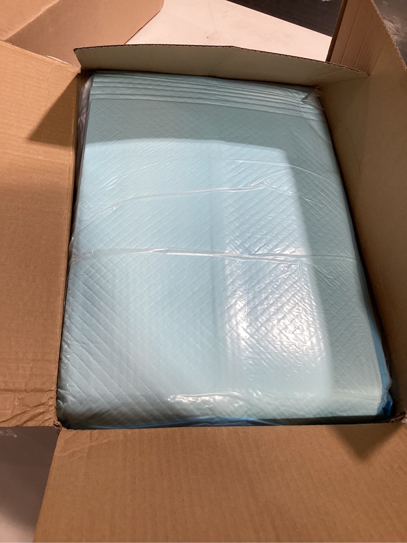 Condition photo showing Good Condition for mildplus heavy duty underpad 36''x36'' 50 count 125 grams extra large chucks pads 3xl disposable bed pads, super absorbent incontinence pads for adults, kids, pee pads (blue) 36"x36"-50 (heavy duty)