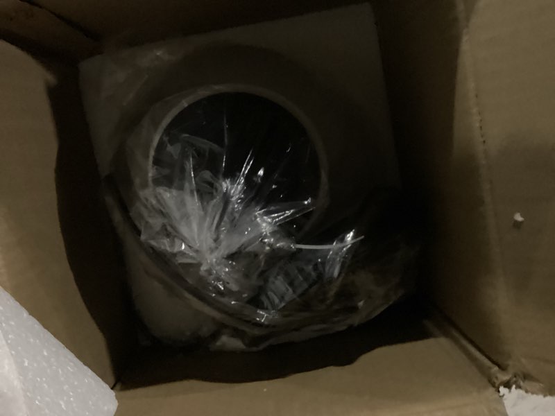 Condition photo showing New/Like New for koko&yukina 8 inch globe pendant lighting for kitchen island mid century modern hanging light fixture with clear globe glass black industrial hanging ceiling lights for bathroom entryway (bulb incl.) clear & black 8 inch - standard