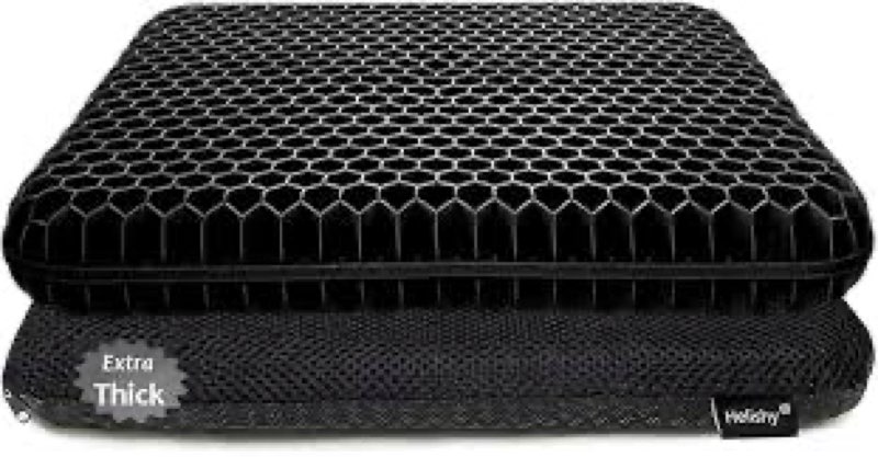 Gel Seat Cushion, Cooling Thick Big Breathable Honeycomb Design Absorbs Pressure Points Seat Cushion