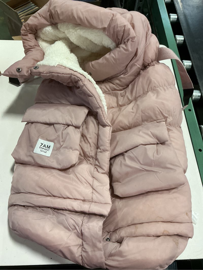 Condition photo showing Good Condition for 7AM Enfant Stroller Blanket 212 - Adjustable Baby Car Seat Zipped Blanket for Babies Winter, Unisex Multi Purpose Fleece Lined Warm Hooded Toddler Footmuff Water Repellent | (6M - 4T)