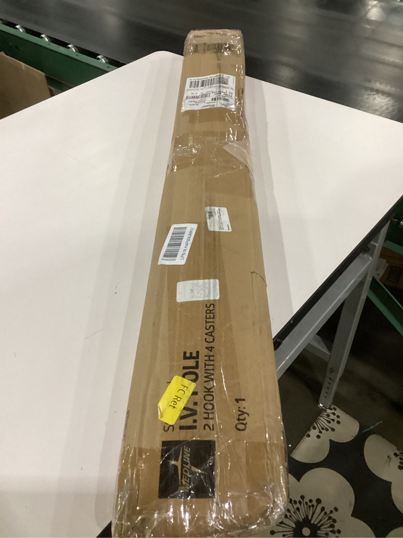 medline 4 leg iv poles stand, 2 hook, 4 caster, chrome, 47 to 85" adjustable height