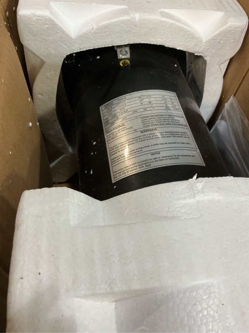 Condition photo showing Good Condition for USQ1102 Pool Pump Motor 1HP, Fit for AO Smith 1 HP Capacitor Start Single Speed, 3450 RPM, 48Y Frame, 230V, 7.6/15.3A Amps, Swimming Pool Motor ASQ125