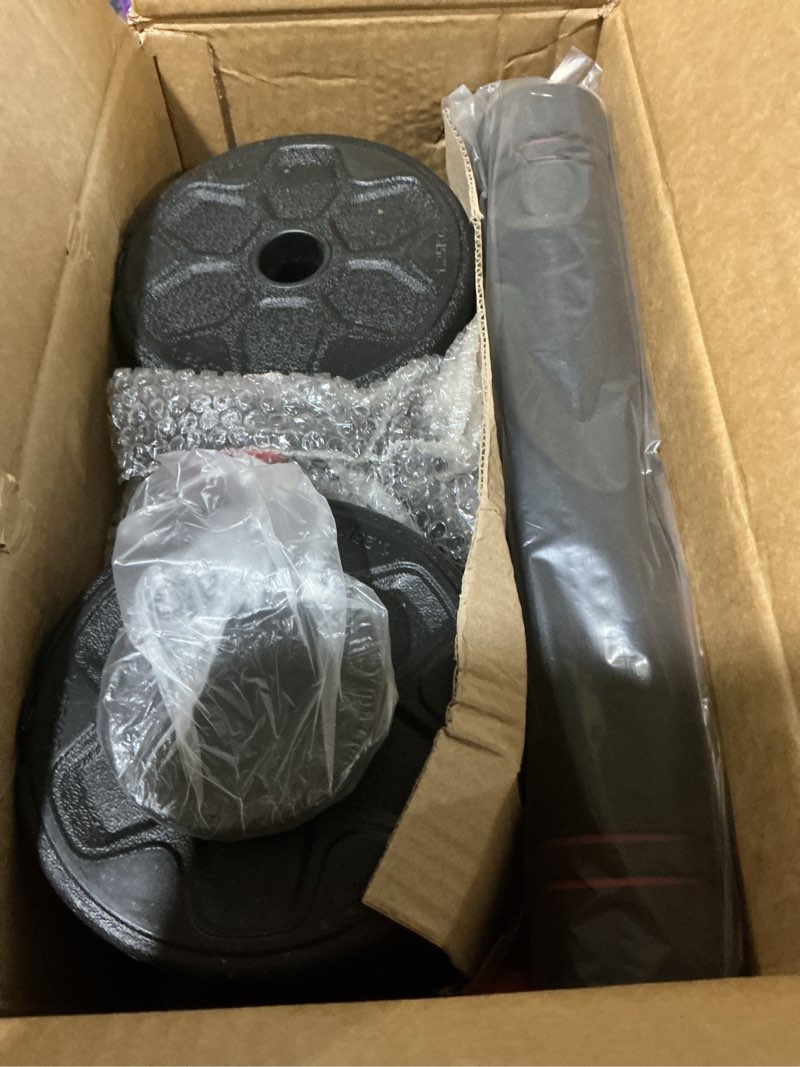 Condition photo showing Good Condition for adjustable dumbbell set, 20/33/45/70/90lbs free weight set with connector, 4 in1 dumbbells set used as barbell, kettlebells, push up stand, weight set for home gym suitable men/women