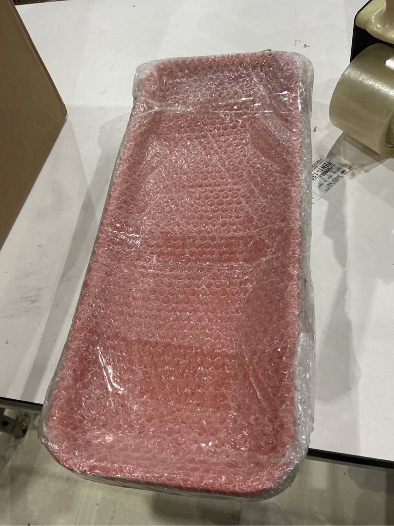 Condition photo showing New/Like New for seunmuk 6 pack 19 x 8 inch plastic rectangular planter tray, large rectangular plant drip tray, sturdy rectangular plant saucer drip trays for indoor and outdoor 6 19 inch