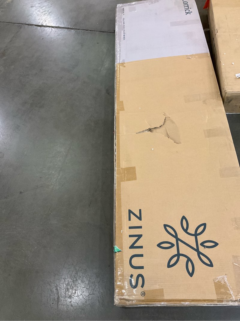 Condition photo showing As Is for ZINUS 18 Inch Lorrick Metal Platform Bed Frame Mattress Foundation, Easy, Bolt Free Assembly, Full, Black Full 18 Inch