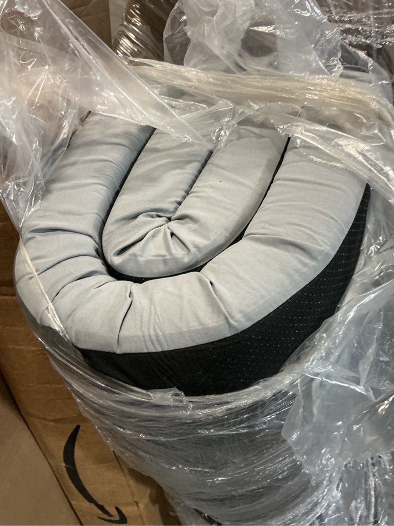 Condition photo showing As Is for ( similar) zonli japanese floor futon mattress twin size 75\"x 39\", 100% cotton cover 4'' thicken tatami mattress, foldable sleeping pad, portable dormitory tatami mat, roll up floor lounger bed for adult (grey) grey twin(75\"l x 39\"w x 4\"th)