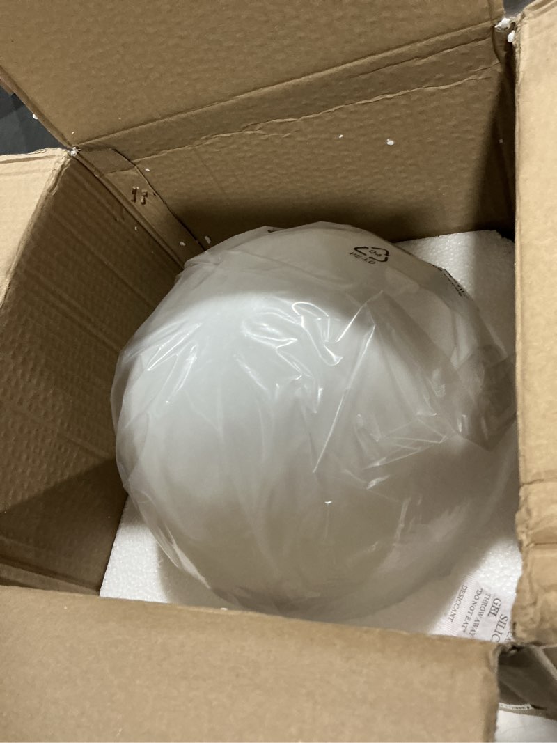 Condition photo showing Good Condition for Globe Glass Pendant Light-Fixtures - Gold Mid Century Light Fixture with Milk Glass, Modern Ceiling Chandelier, Hanging Pendant Light for Kitchen, Bedroom, Living Room, Dinning Room, Hallway Gold+White