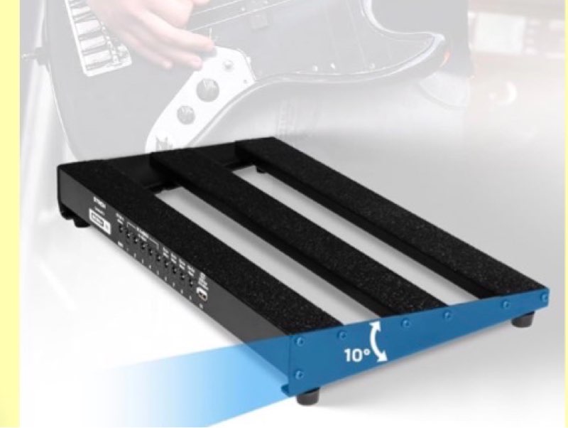 strich guitar pedal board with built-in power supply, pedal board 15 x 7.8" lightweight aluminum all