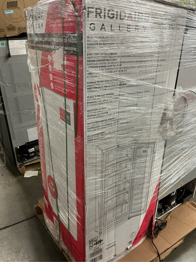 Condition photo showing As Is for 2-IN-1 CONVERTIBLE UPRIGHT FREEZER