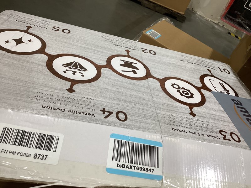 Condition photo showing Good Condition for teak shower bench