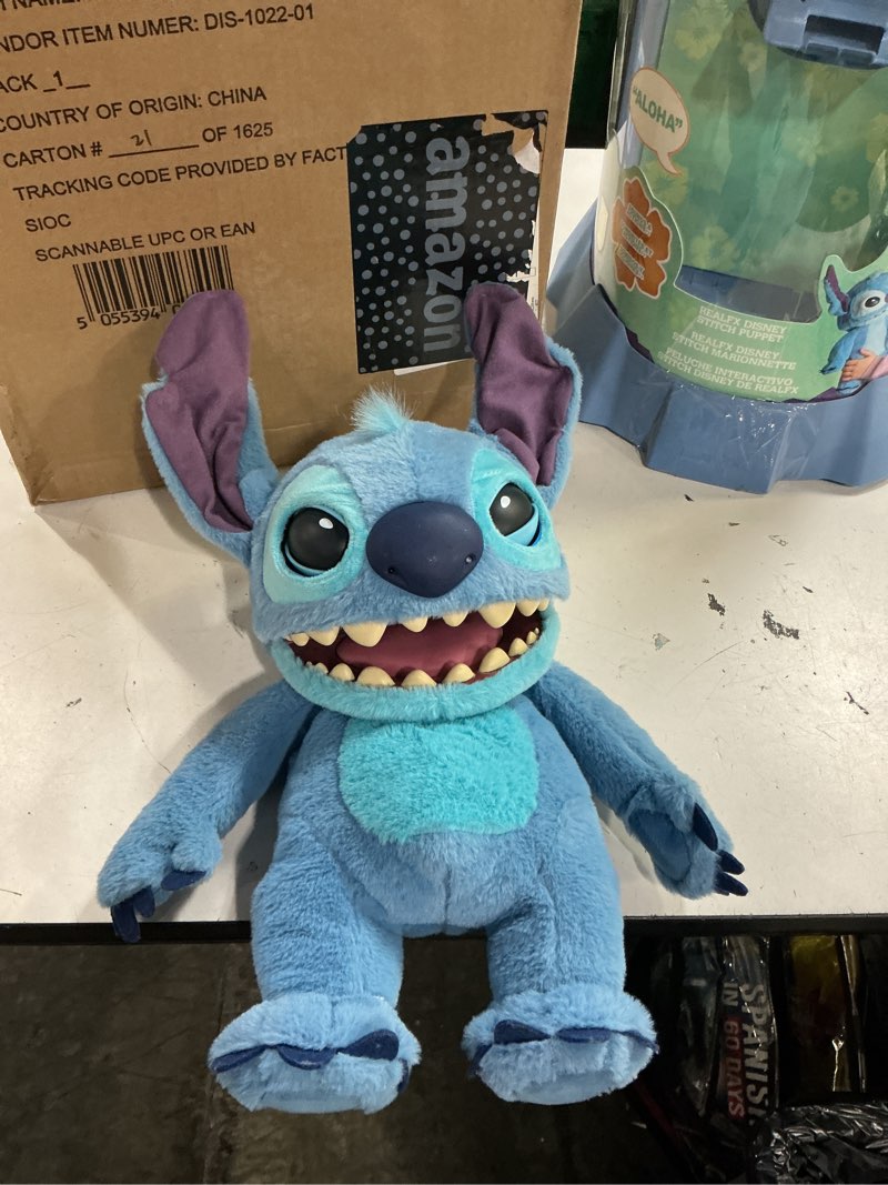 Condition photo showing Good Condition for wow! stuff disney stitch puppetronic by realfx | looks, feels & sounds real! | disney's lilo & stitch | over 100 action & sounds | 18" high | ages 6+