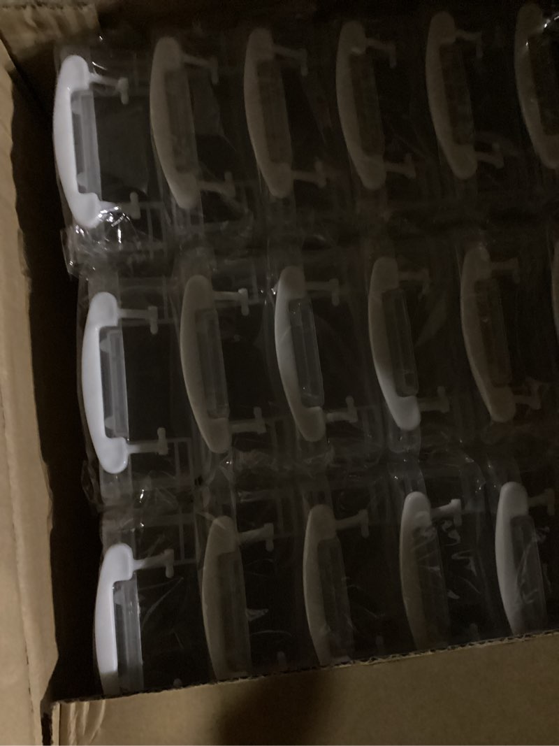 Condition photo showing New/Like New for 24 Pcs Large Capacity Plastic Pencil Box, 8.5 x 4 x 1.6 Crayon Box with Snap Tight Lid, Brush Organizer Drawing Tools Container for Erasers, Gel Pens, Crayon, Crafts Markers (Clear)