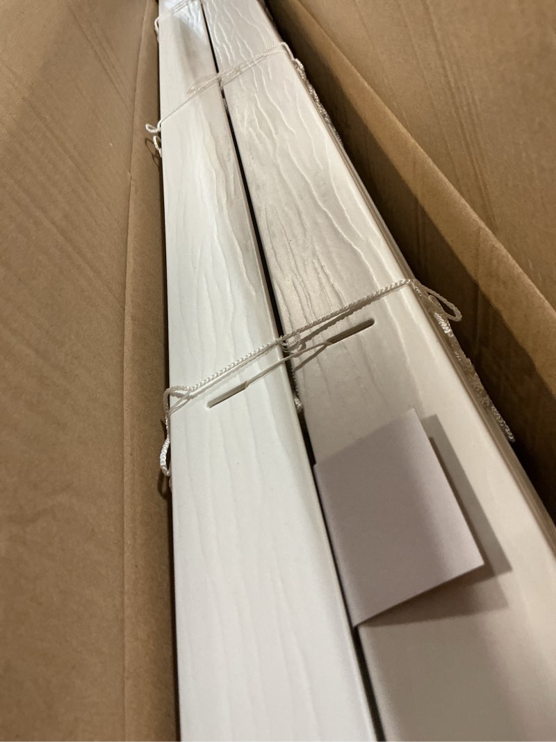 Condition photo showing Good Condition for better homes & gardens  cordless faux wood horizontal blinds  white  34x64(1 piece )