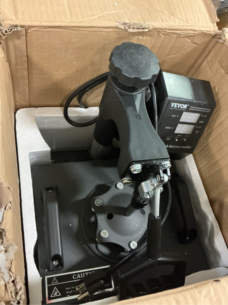 Condition photo showing Good Condition for VEVOR Heat Press, 12x10in Heat Press Machine, Clamshell Sublimation Transfer Printer Fast Heat-up, Digital Precise Temperature Control, Vinyl Heat Press for T-Shirts Bags Garments Mats Puzzles, 650W