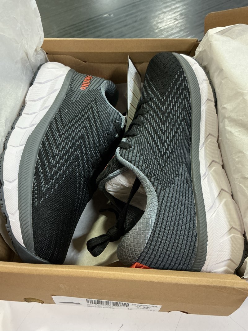 Condition photo showing Good Condition for fitville wide walking shoes for men comfortable lightweight running wide toe box shoes for men non slip cushioned 9.5 wide black/misty gray
