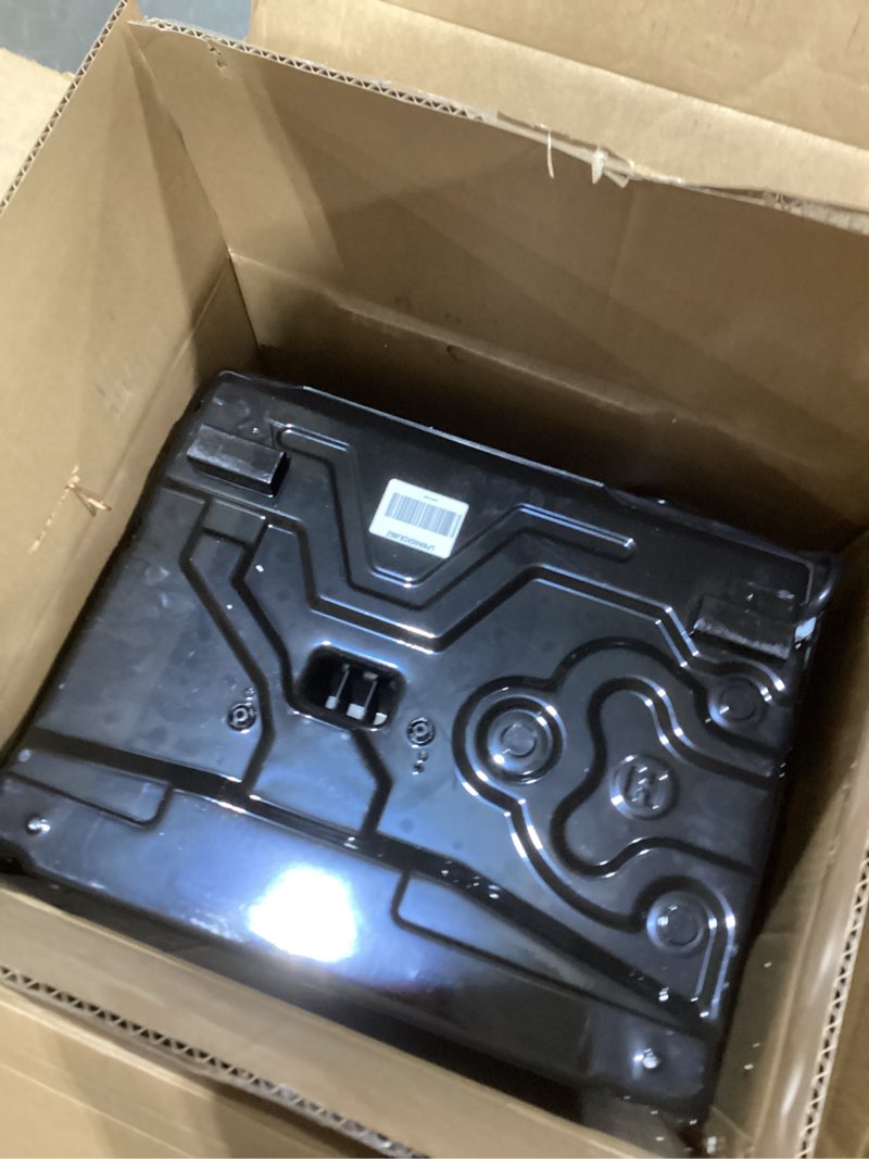 Condition photo showing As Is for ge window air conditioner unit, 5,000 btu for small rooms up to 150 sq ft. with manual adjustable fan and cooling settings, perfect for bedroom or living room, easy install kit included, black 5,000 btu mechanical controls black