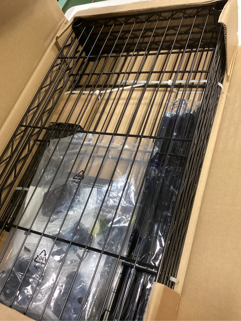 Condition photo showing Good Condition for dumos 3-tier metal wire storage shelves, adjustable standing storage rack shelf, heavy duty steel shelving unit organizers for kitchen bathroom pantry garage, 23.2" w×13.4" d×30.3" h, black 3 tier-23.2"w×13.4"d×30.3"h