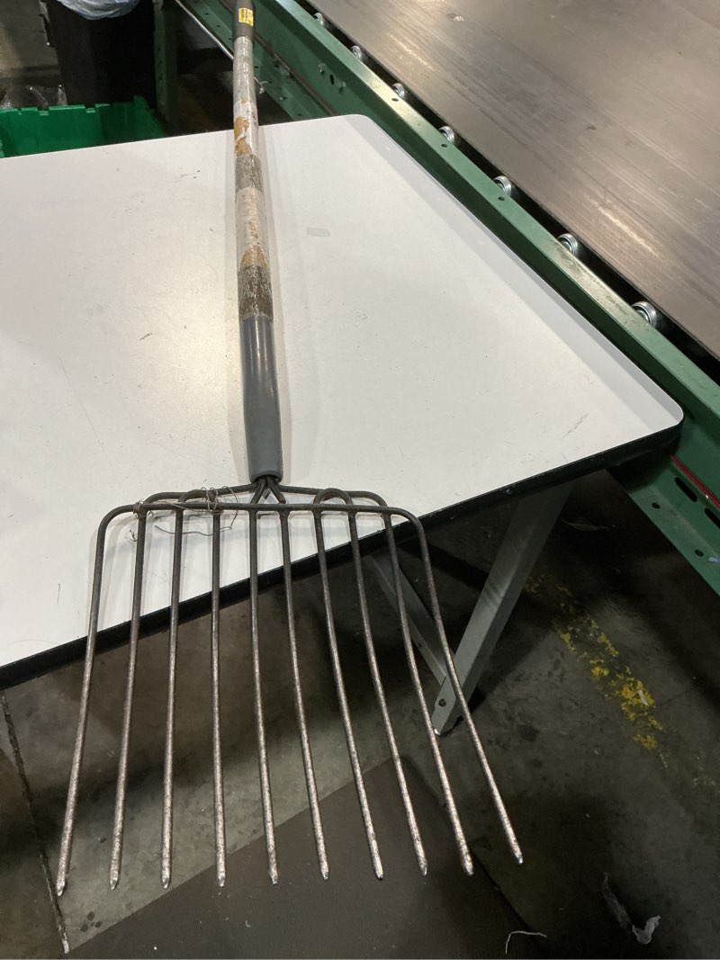 Condition photo showing As Is for craftsman 48 l wood -handle steel bedding fork 
