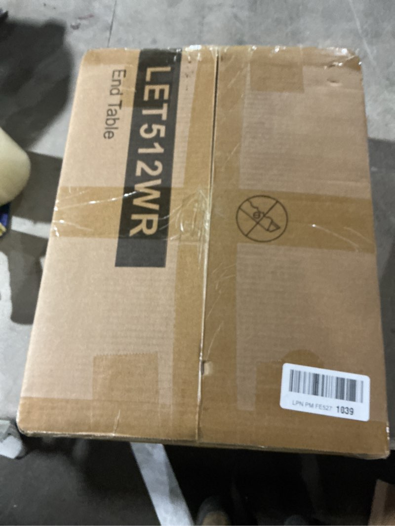 Condition photo showing Good Condition for White Farmhouse Nightstand with Drawer, Small Wooden Bedside Table, White End Table, Bedroom Side Table with Storage, Rustic Wood Night Stand LET512WR White and Rustic Brown