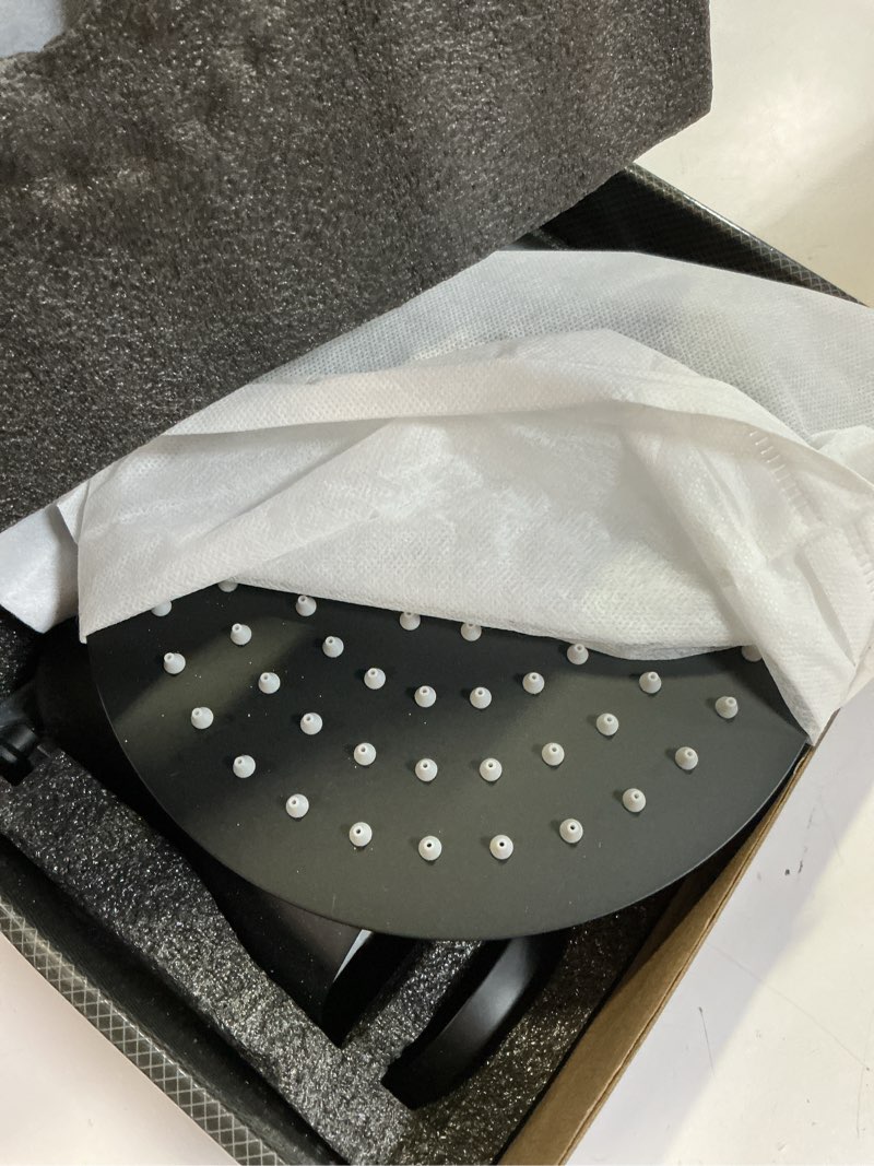Condition photo showing Good Condition for 8" rain shower faucet compatible with delta 13/14 series tub trim kit, high pressure round rain shower head& handle set system, matte black (valve& catridge not inclued)