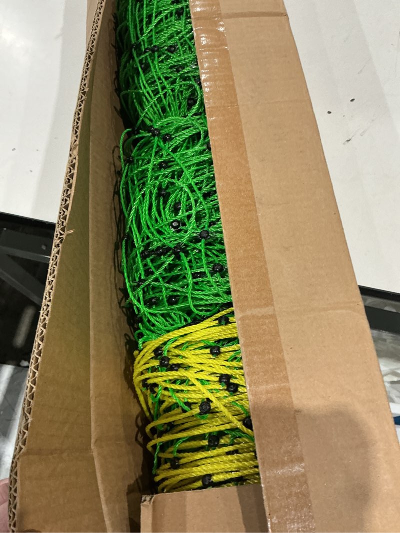 Condition photo showing Good Condition for electric fence netting, 35.4" h x 164' l, portable livestock nets mesh for hog, dogs, deer, goats, electric fencing for backyards, homesteaders, farms, ranches, gardens 35.4" h x 164' l livestock green
