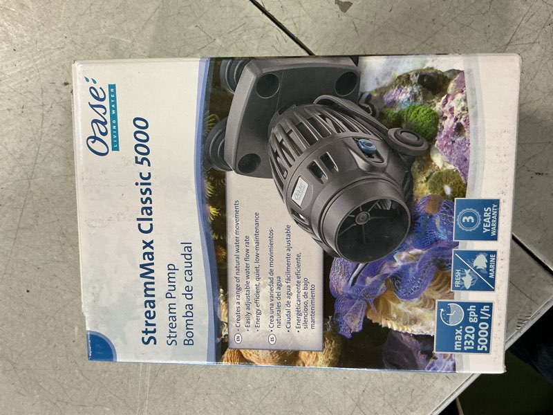 Condition photo showing New/Like New for OASE StreamMax Classic 5000 - Grey Aquarium Stream Pump