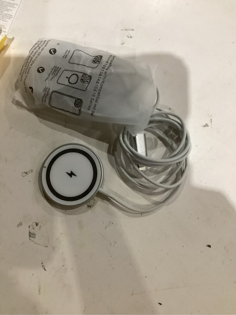 Condition photo showing Good Condition for for Apple Mag-Safe Charger 2 Pack, Magnetic Wireless Charger for iPhone 17/17 Pro/17 Pro Max/Air/16 15 14 13 12 Pro Max Plus mini, Charging Pad for Airpods Pro 3 2,Strong Magnet, Silver
