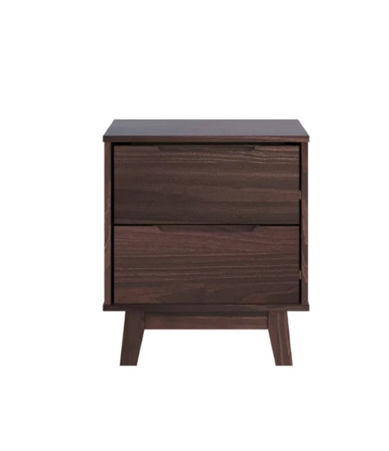 Jerred 2 - Drawer Solid Wood Nightstand