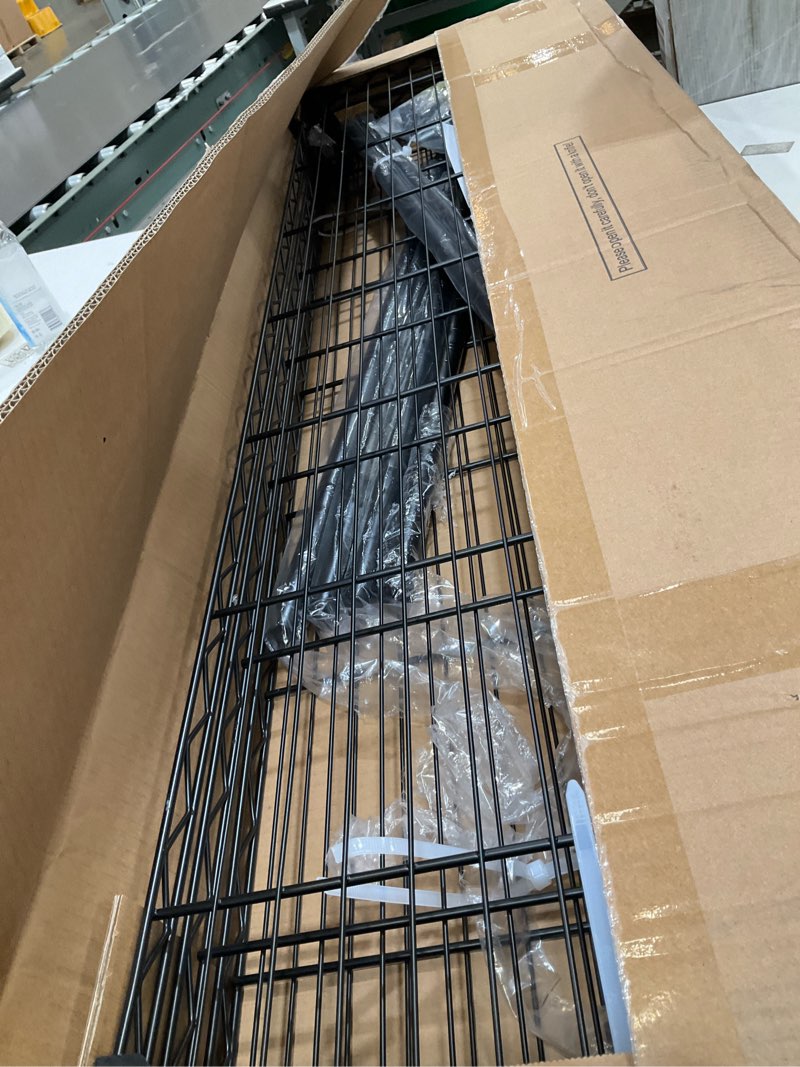 Condition photo showing Good Condition for p8 heavy duty clothes rack?with extended width design? rolling clothing racks for hanging clothes?portable garment rack with lockable wheels?51.2" w x 15.8" d x 80.5" h?max load 700lbs?black