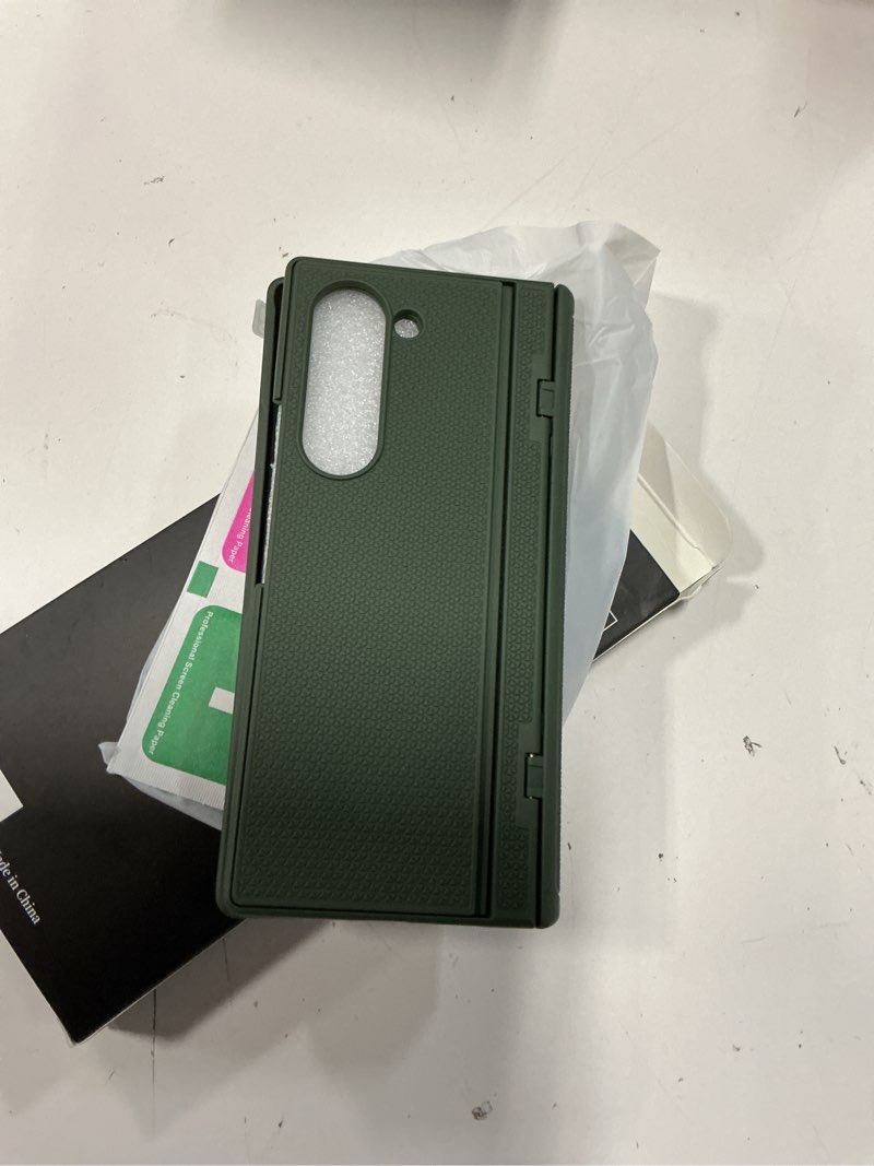 Condition photo showing Good Condition for bxyjy for samsung galaxy z fold 6 case with stand, hinge protection, green | tempered front screen protector, hard rugged 360° full body slim cover, protective phone case for samsung z fold 6 5g 2024