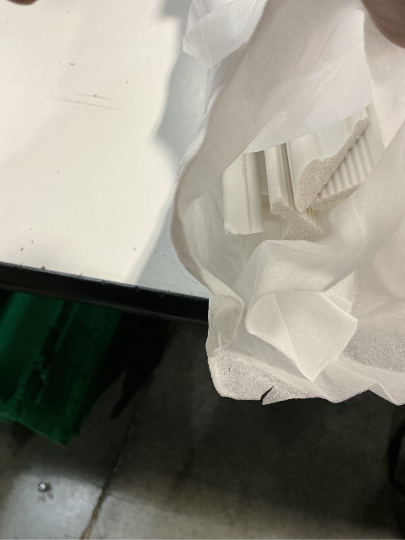 Condition photo showing New/Like New for 63 x 24.4 Inch Wall Molding Kit French Style Corner Premade Accent Molding Wainscoting Panel with French Corner for Interior Wall Moulding Decor, Ready to Assemble Wainscoting Accent Panel